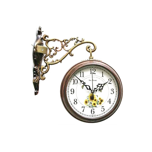 KM시계  앤틱 플라워 양면시계 KM120