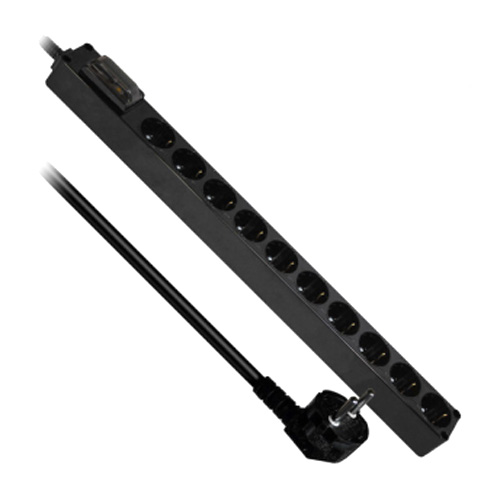 현대일렉트릭  서버탭 10구 16A 누전차단 멀티탭 블랙