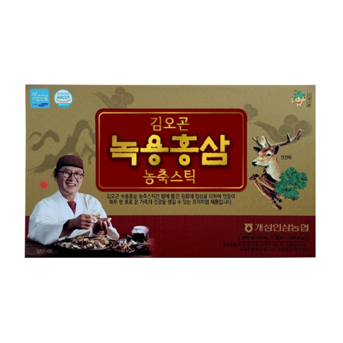개성상인 김오곤 녹용홍삼농축스틱 10ml 30포
