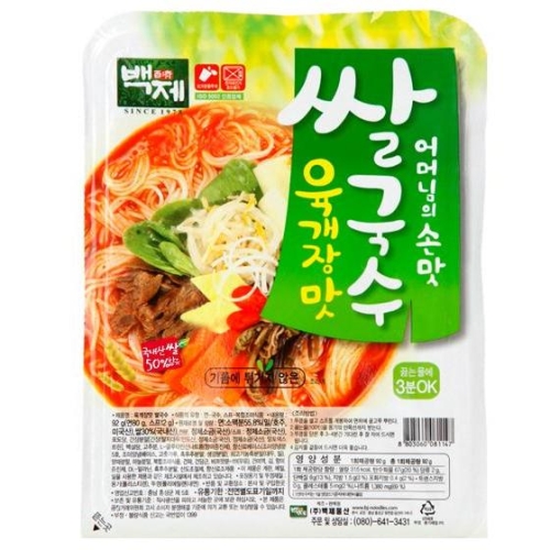 백제  육개장맛 쌀국수 92g