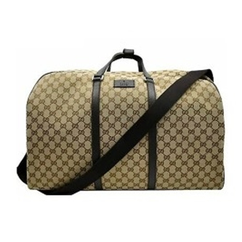 구찌 수프림 캔버스 보스톤백 수퍼라지 브라운 610105