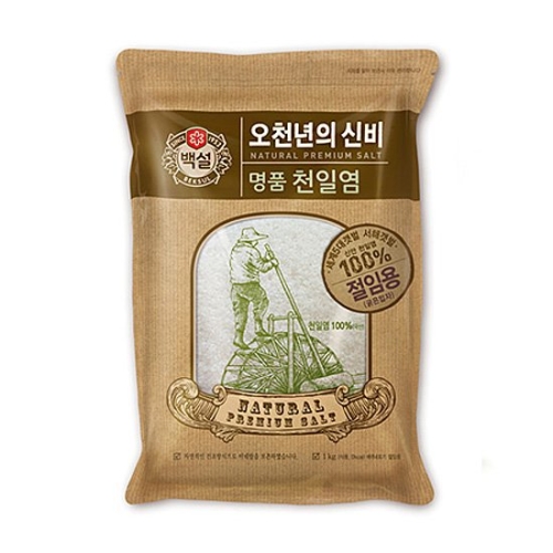 CJ제일제당 백설 오천년의 신비 명품 천일염 굵은입자 1kg