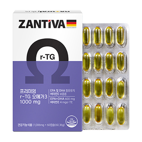 내츄럴플러스 잔티바 알티지 오메가3 60캡슐