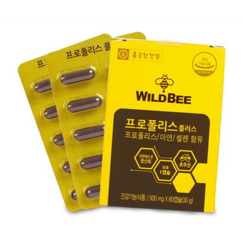 종근당건강 와일드비 프로폴리스 플러스 500mg 60캡슐