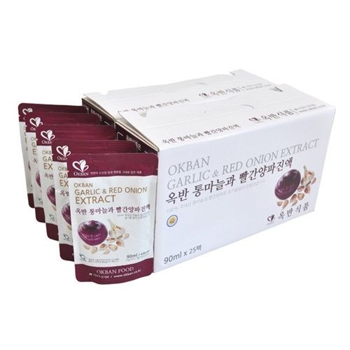 옥반식품 옥반 통마늘과 빨간양파 진액 90ml 25포