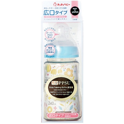  쭈쭈베이비 칼라 크리스탈 와이드 PPSU젖병 240ml [1개]
