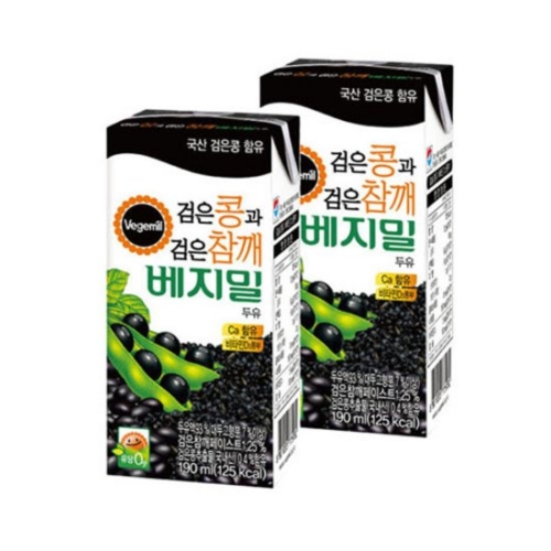  정식품 베지밀 검은콩과 검은참깨 190ml[72개]