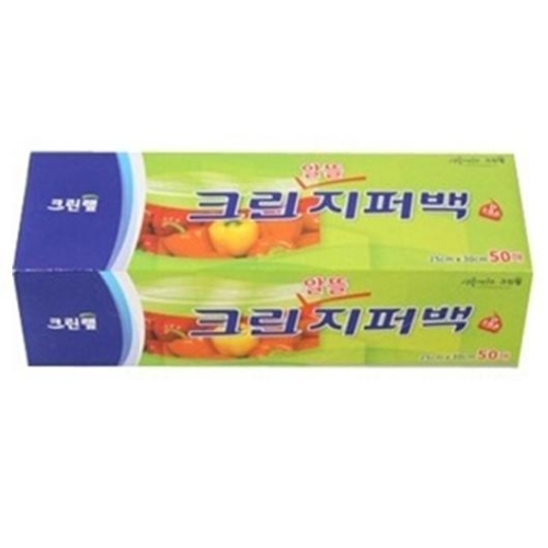 크린랲 크린 알뜰 지퍼백 30cm x 35cm 50매 [20개(1,000매)]