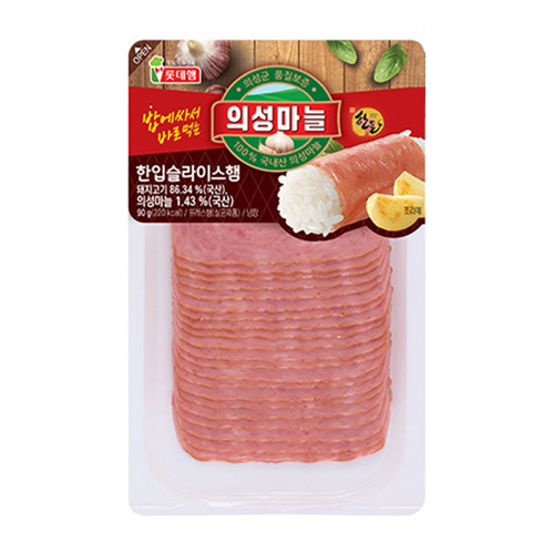 롯데햄  의성마늘햄 슬라이스 60g