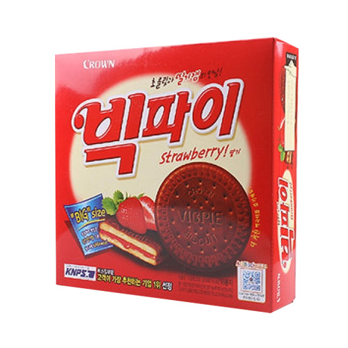 크라운제과  빅파이 딸기 324g