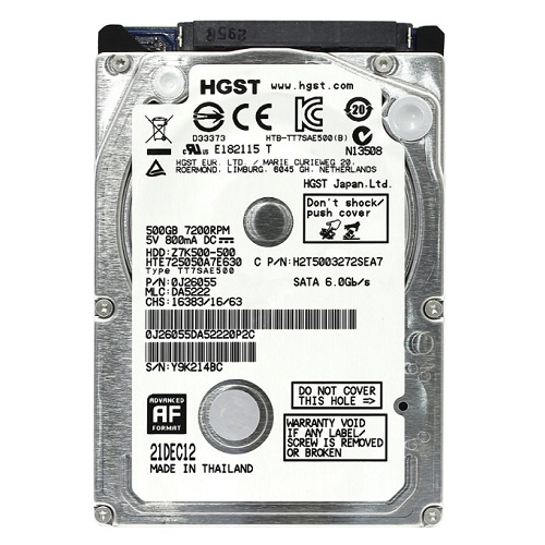 HGST  Travelstar Z7K500 7200/32M/노트북용