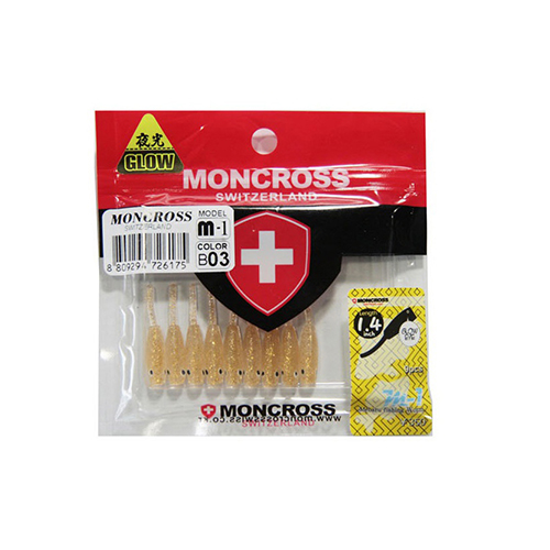 몽크로스  M-1 락피쉬용 웜 1.4인치