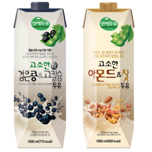  연세두유 고소한 검은콩 고칼슘 두유 1L [12개]