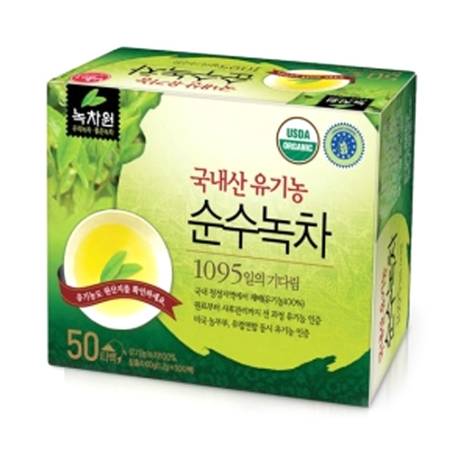 녹차원  국내산 유기농 순수녹차 티백 1.2g 50티백